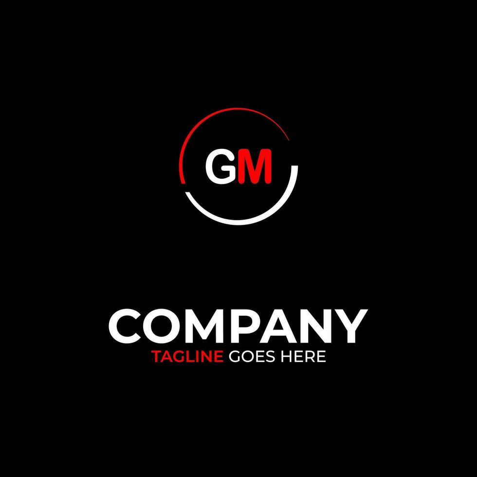 gm Créatif moderne des lettres logo conception modèle vecteur