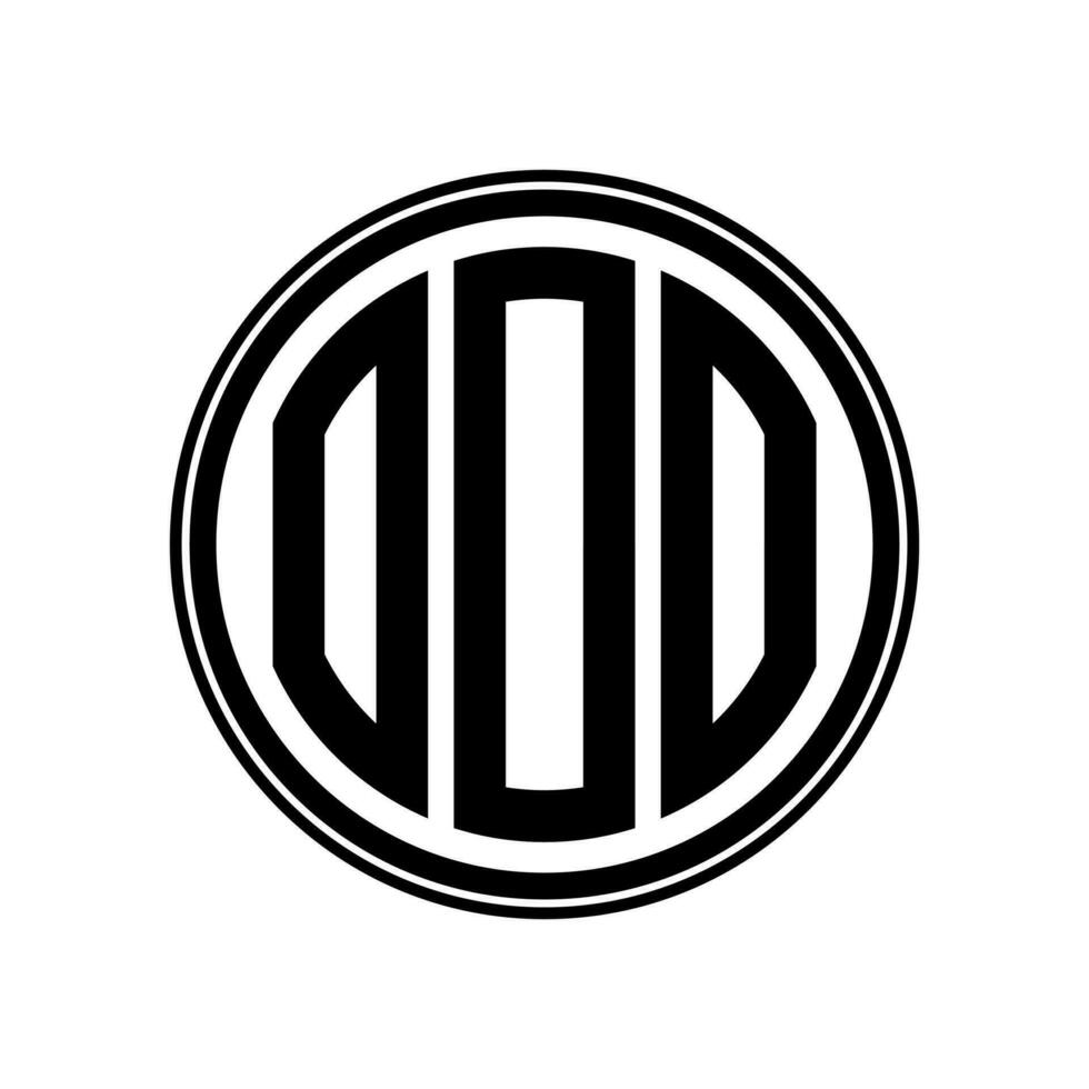 monogramme cercle logo ruban style conception modèle. ooo initiale lettre. vecteur
