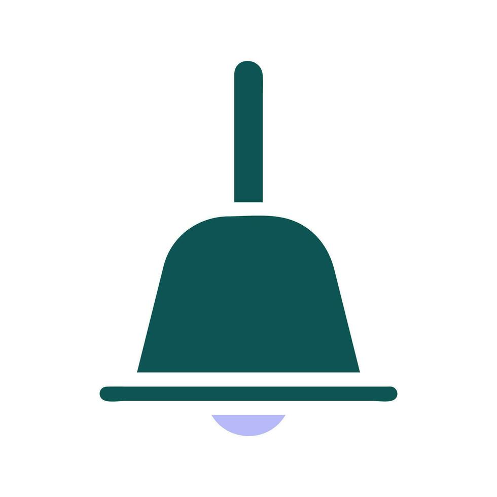 cloche icône solide vert violet Couleur Pâques symbole illustration. vecteur