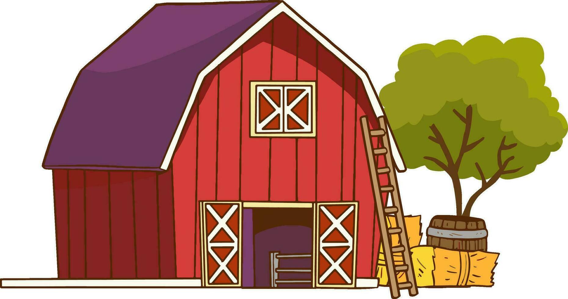 vecteur illustration de ferme maison