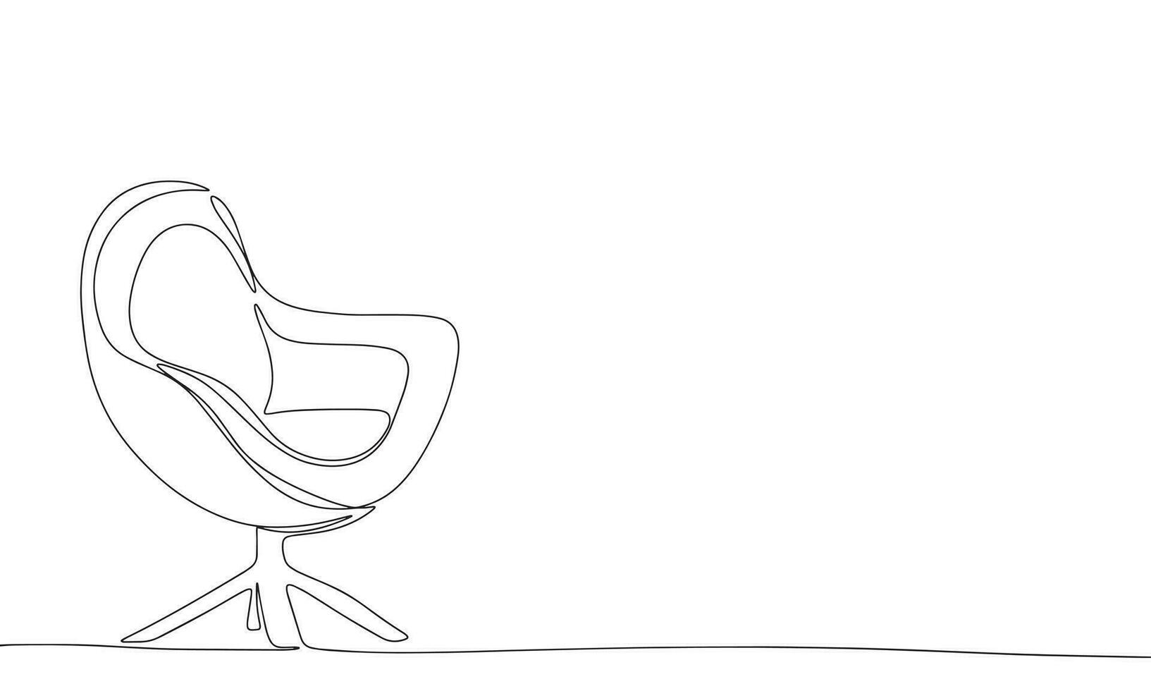 fauteuil un ligne continu. moderne fauteuil main tiré contour. moderne chaise couple ligne art. vecteur illustraiton.