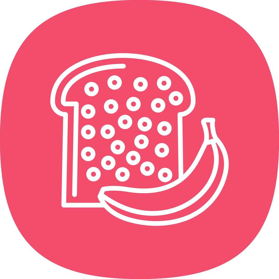 conception d'icône de vecteur de pain aux bananes