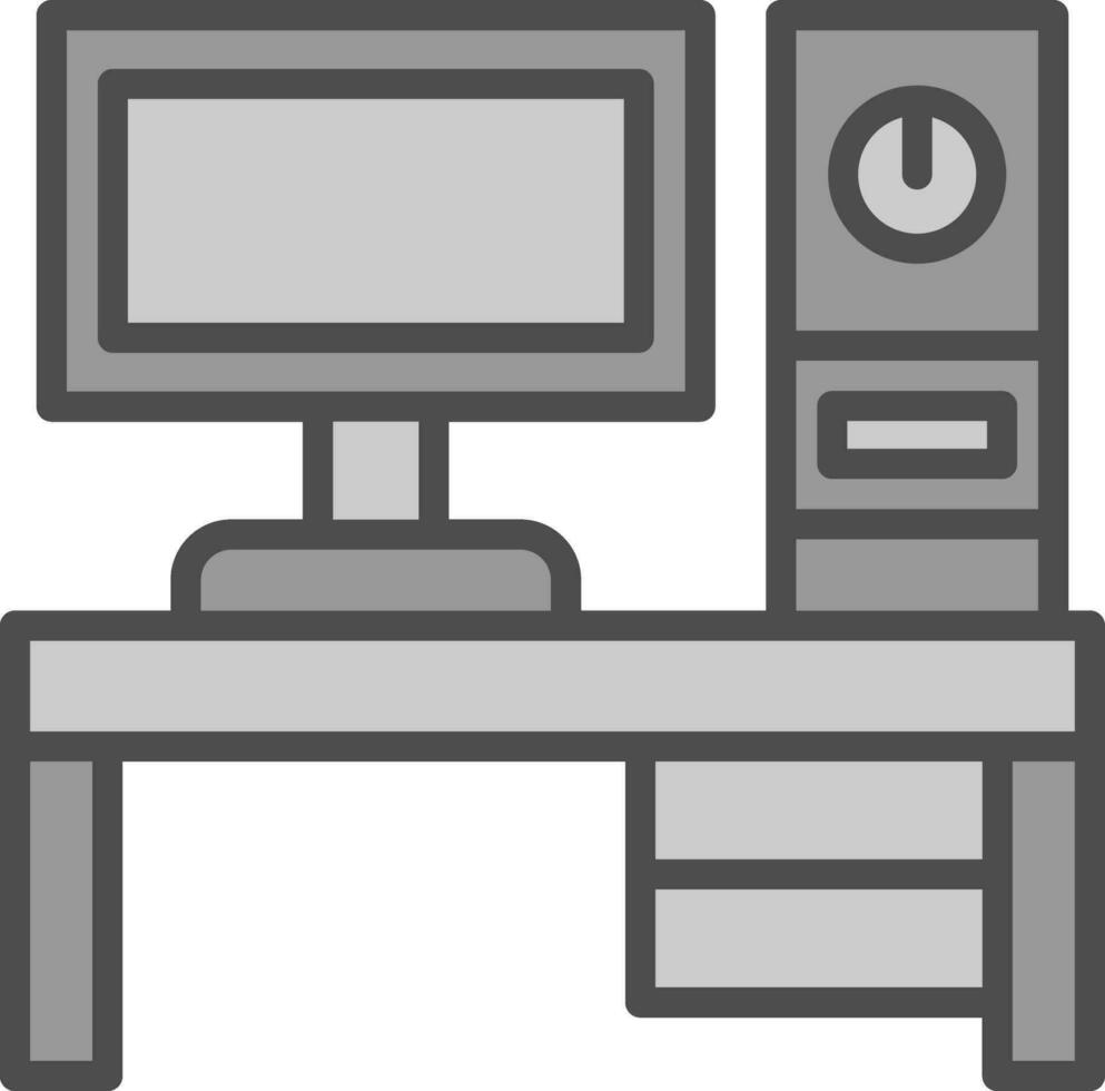 bureau PC vecteur icône conception