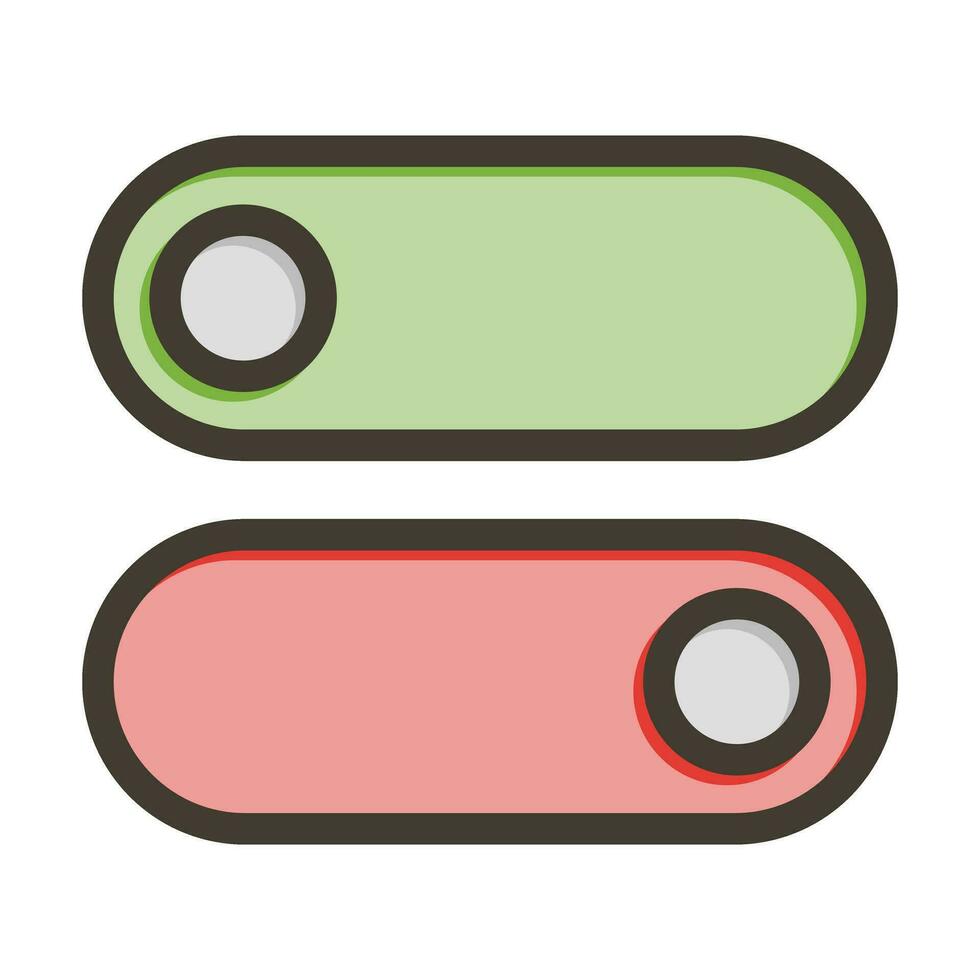 commutateur vecteur épais ligne rempli couleurs icône pour personnel et commercial utiliser.