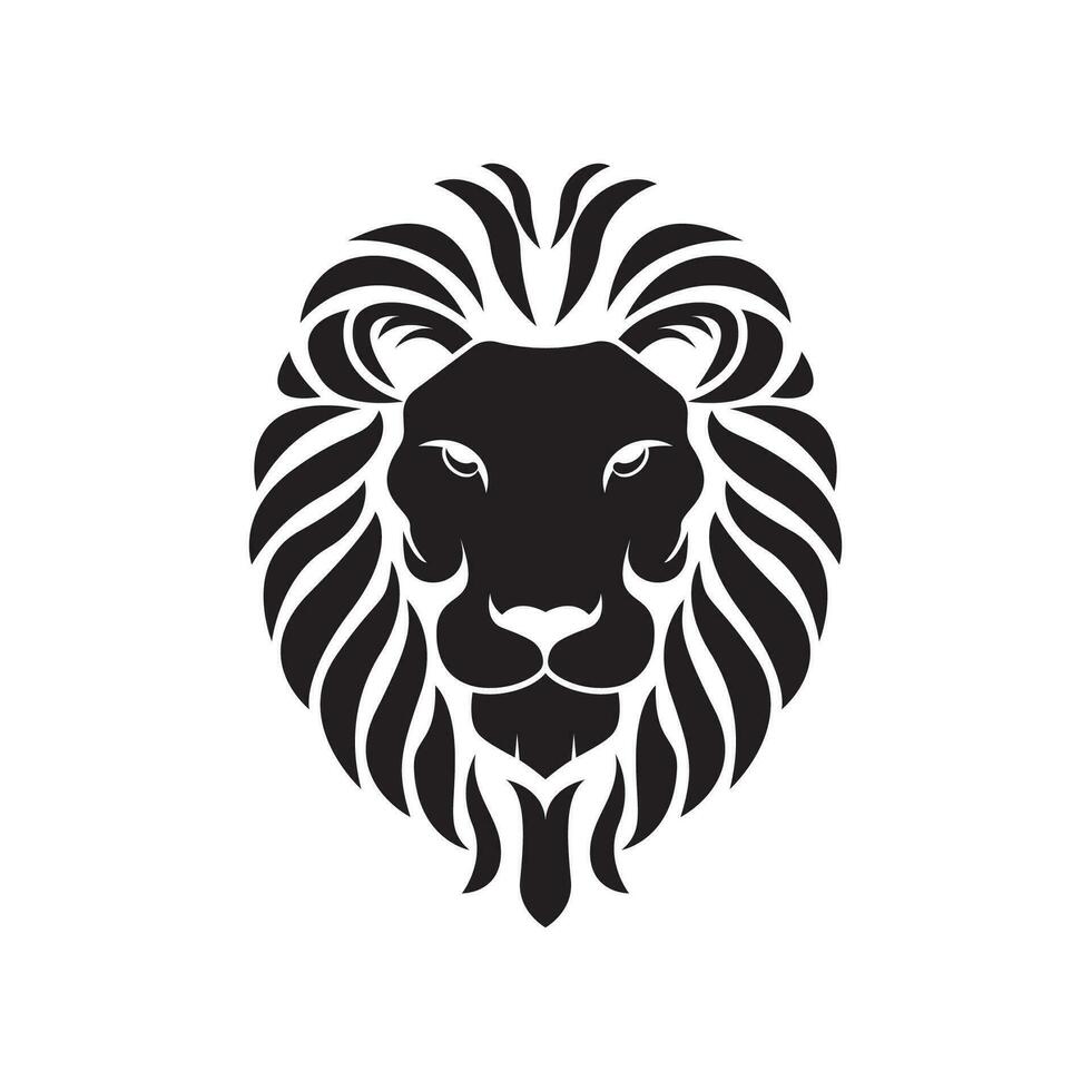 icône de vecteur de modèle de logo tête de lion