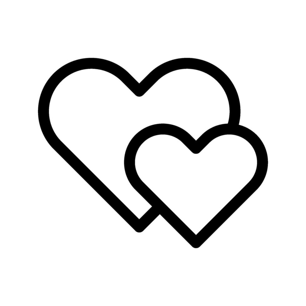 l'amour cœurs icône vecteur symbole conception illustration
