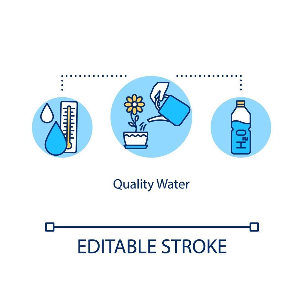 icône de concept de qualité de l'eau vecteur