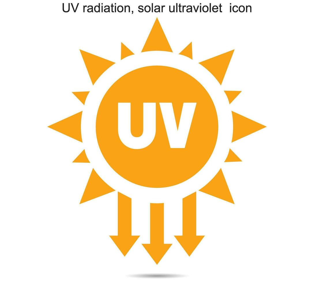 rayonnement uv, icône ultraviolette solaire vecteur