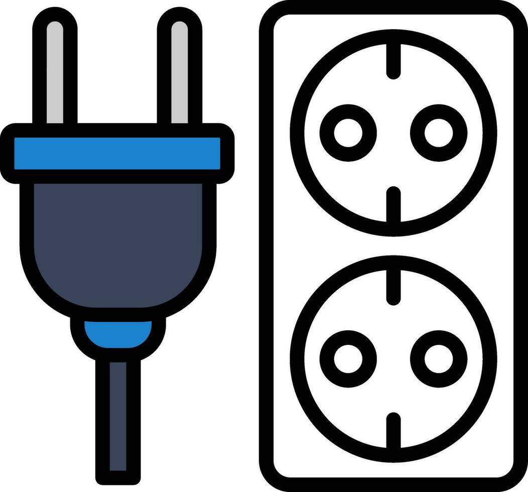 électrique prise vecteur icône conception