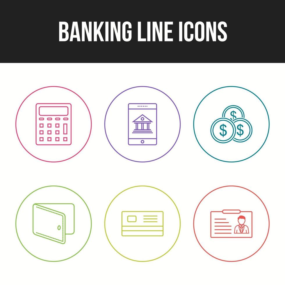 icônes bancaires à usage personnel et commercial vecteur