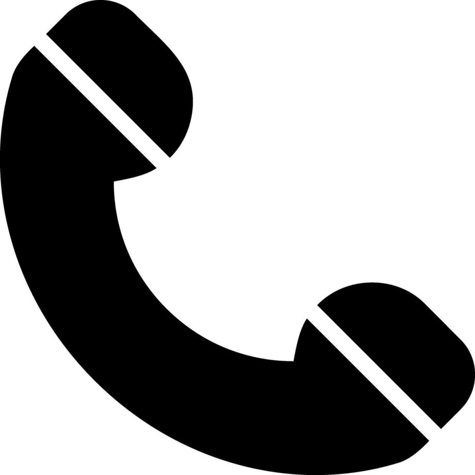icône de glyphe d'appel téléphonique vecteur