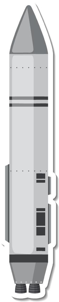modèle d'autocollant avec fusée isolée vecteur