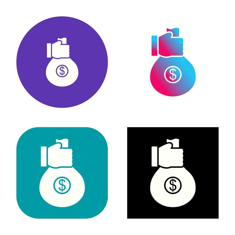 icône de vecteur de partage d'argent unique
