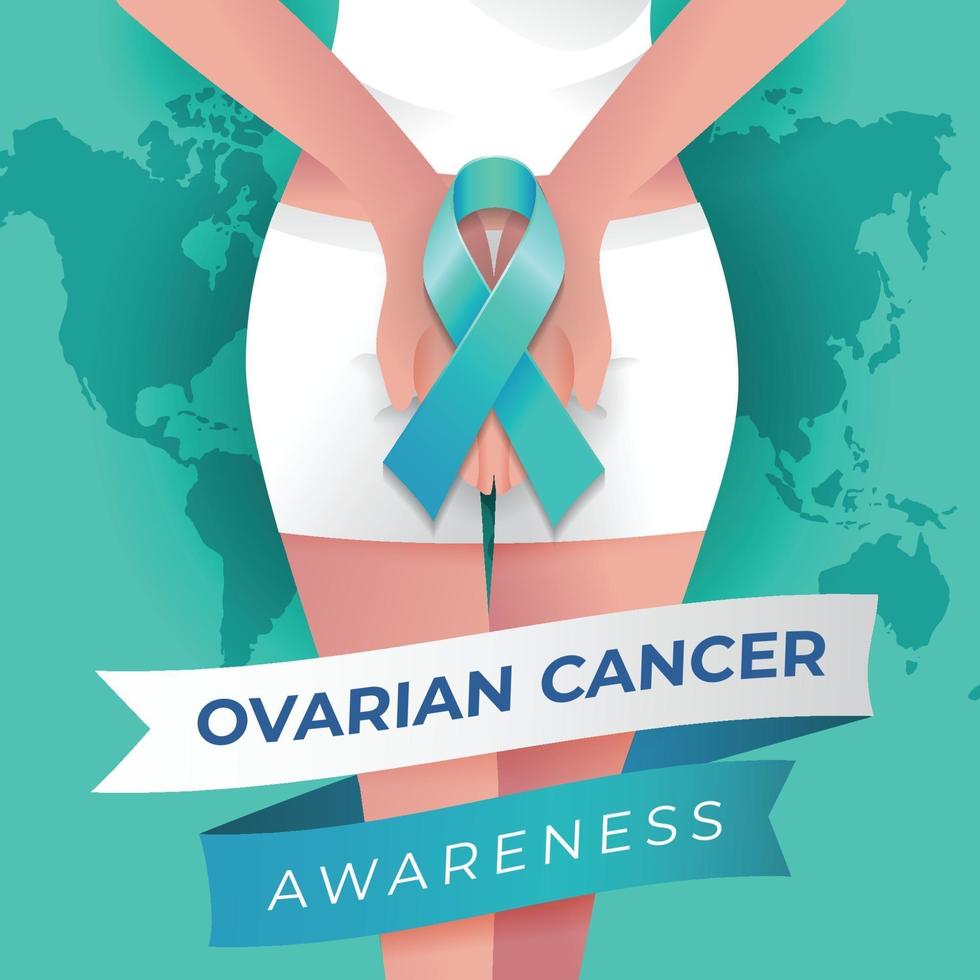 sensibilisation mondiale au cancer de l'ovaire vecteur