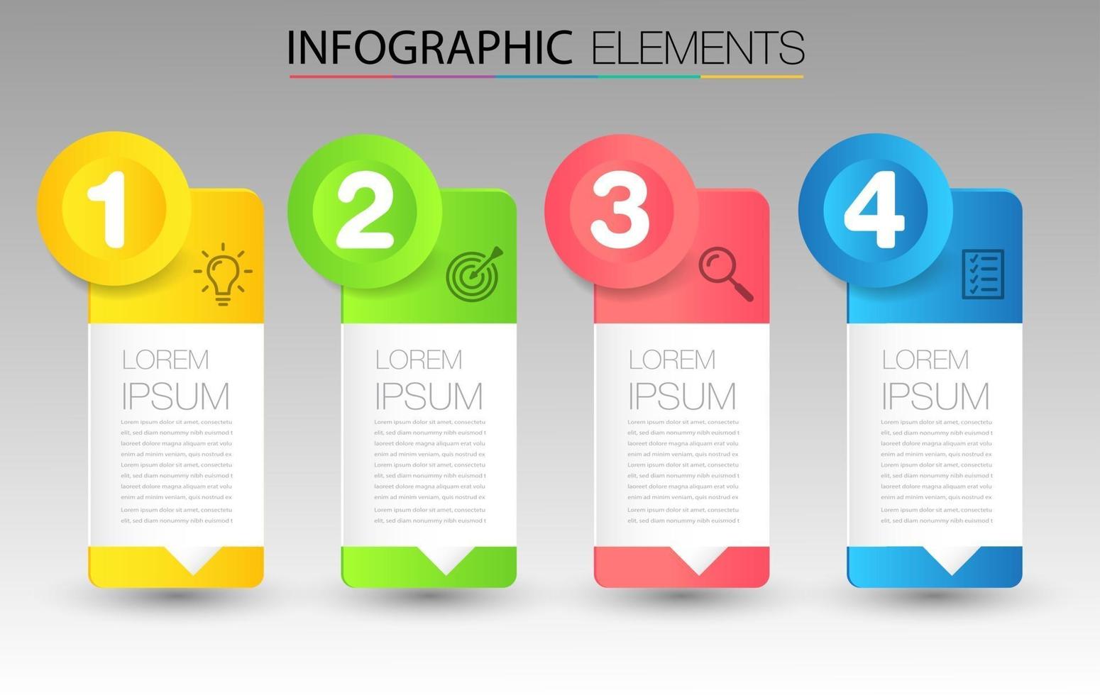 modèle de zone de texte moderne, bannière d'infographie vecteur