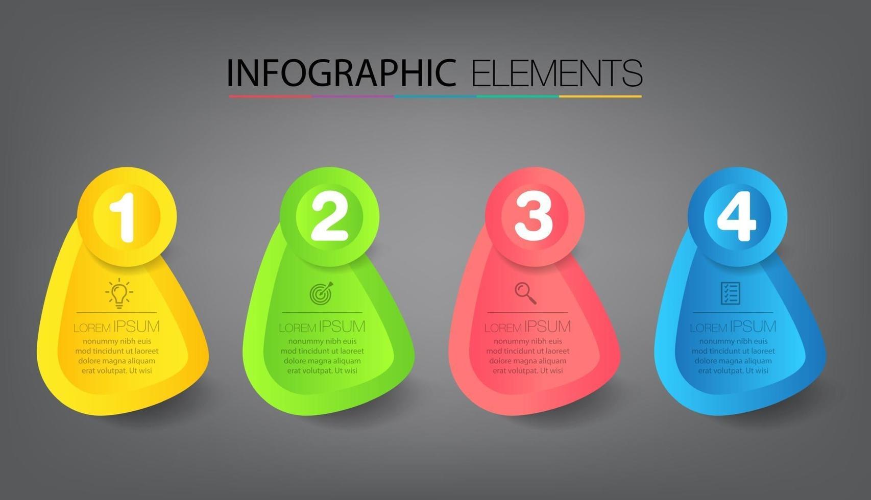 modèle de zone de texte moderne, bannière d'infographie vecteur