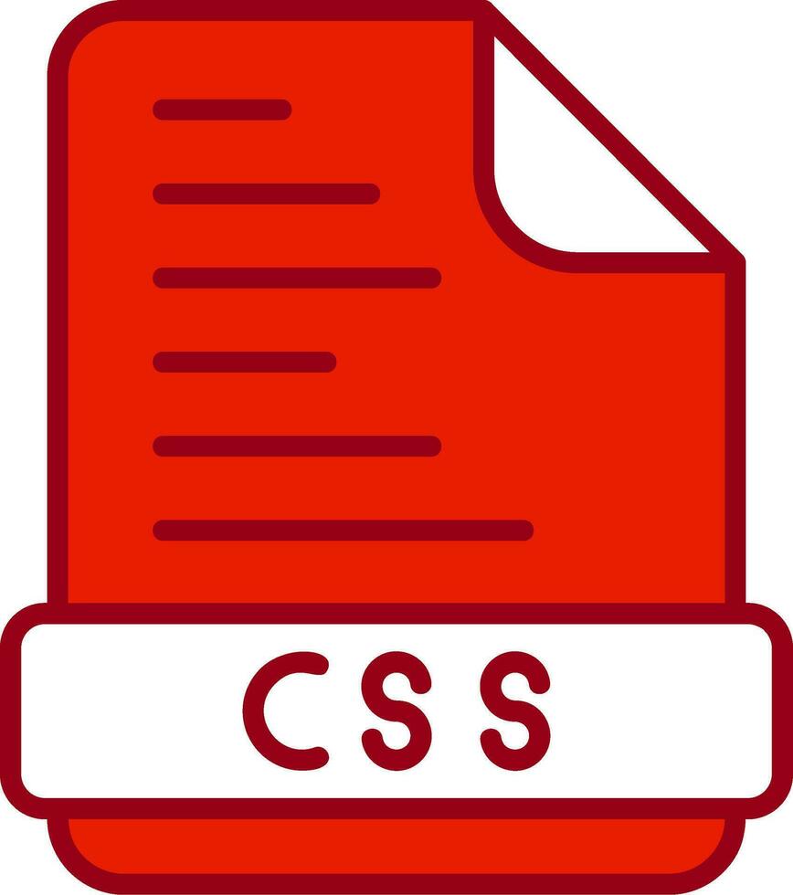 icône de vecteur de fichier css