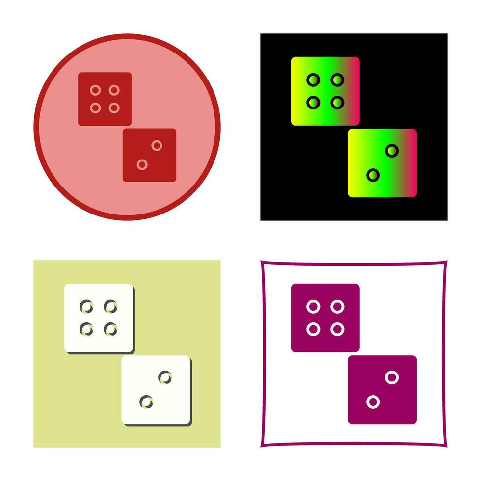 icône de vecteur de dés unique