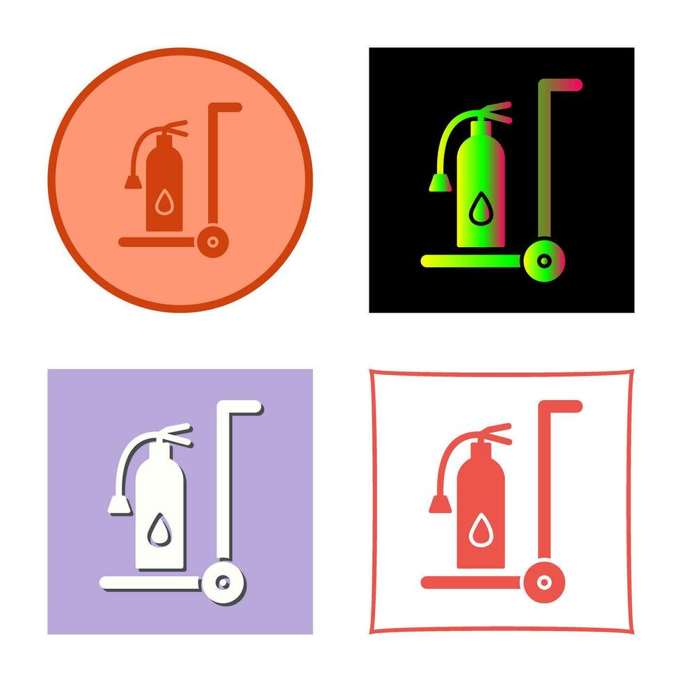 icône de vecteur d'extincteur mobile unique
