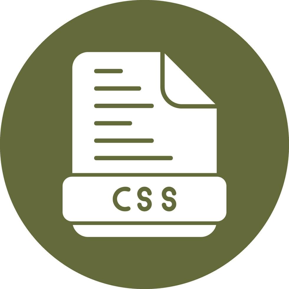 icône de vecteur de fichier css