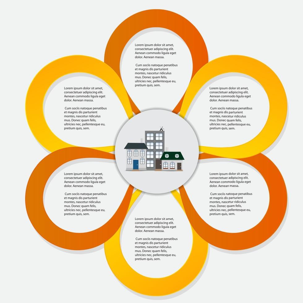 ville infographie modèle business concept vector illustration