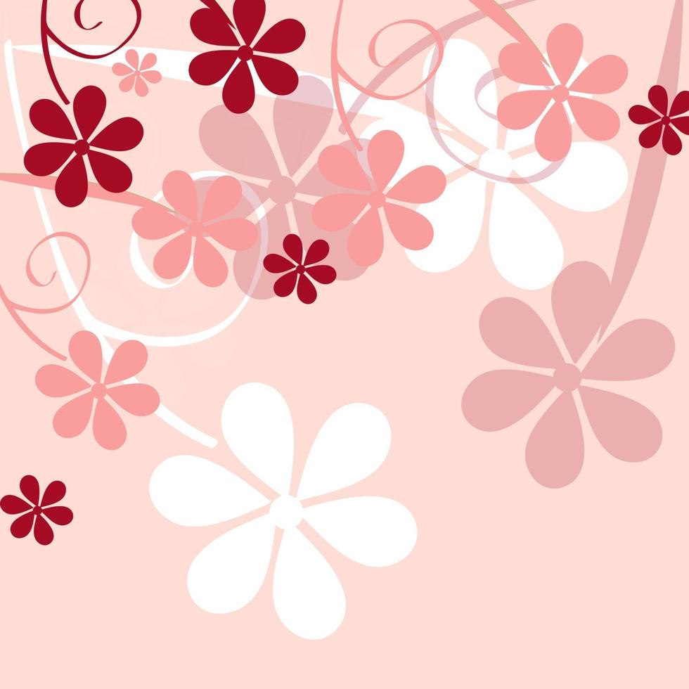 illustration vectorielle de fleur romantique fond vecteur