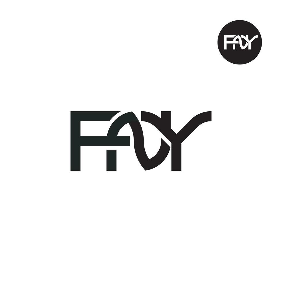 lettre fny monogramme logo conception vecteur