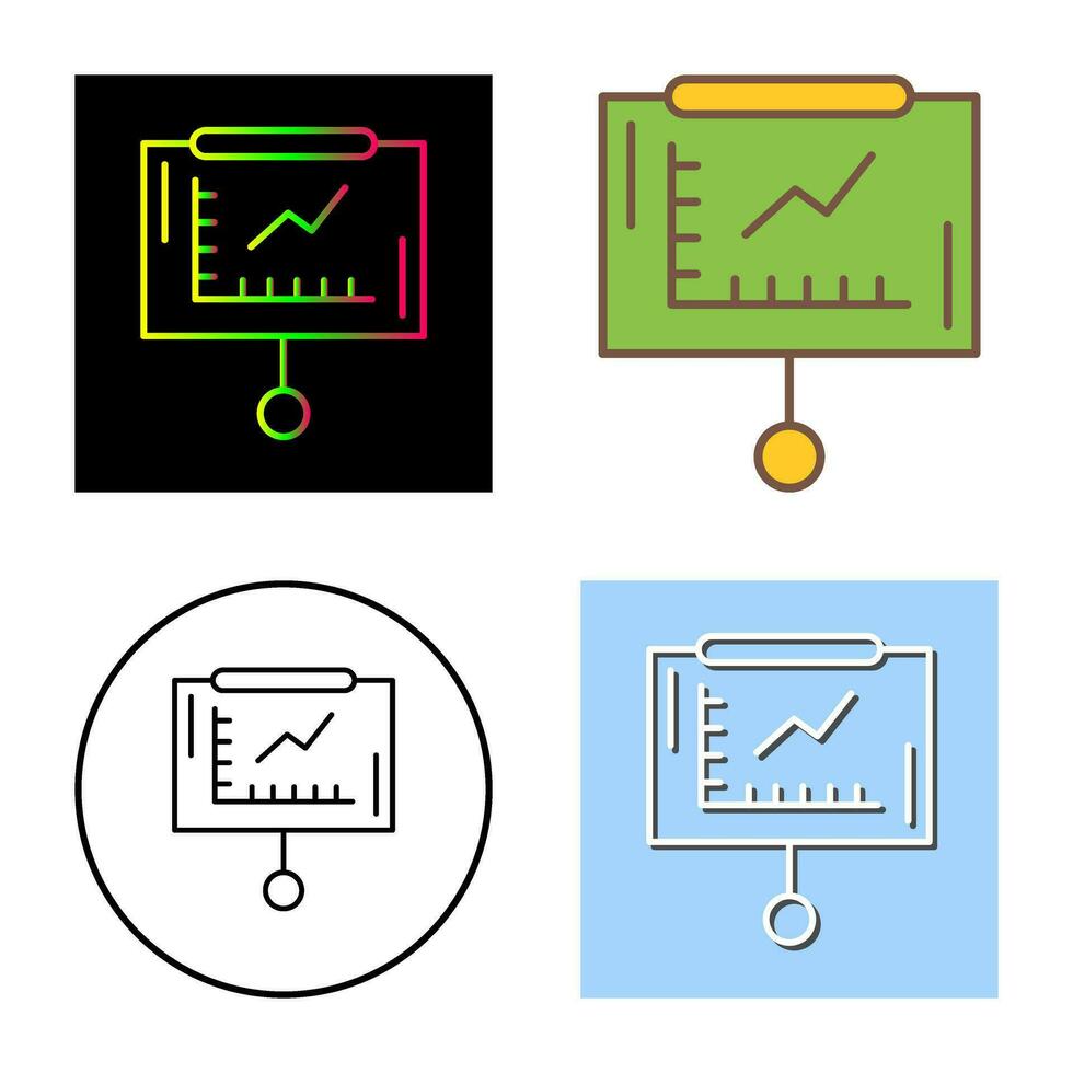 icône de vecteur de graphique linéaire