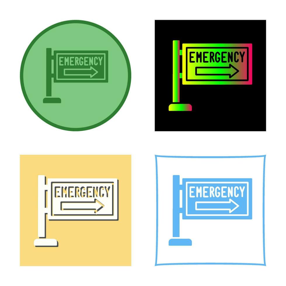 icône de vecteur de signe d'urgence