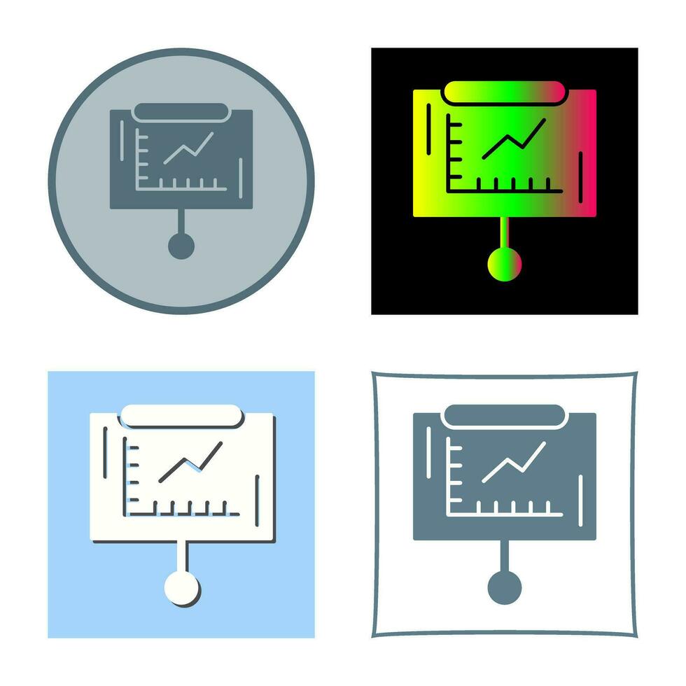 icône de vecteur de graphique linéaire