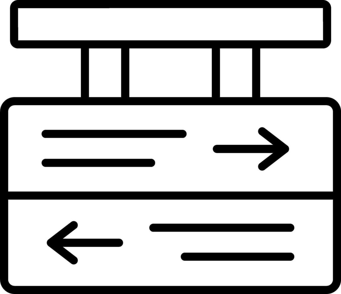 icône de vecteur de signe directionnel