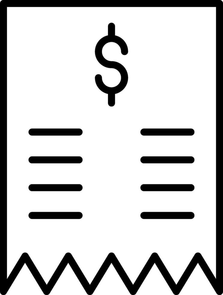 icône de vecteur de facture