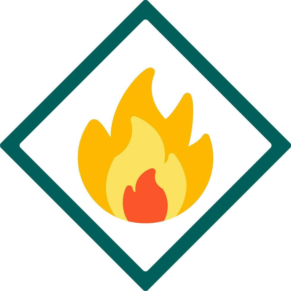 icône de vecteur inflammable