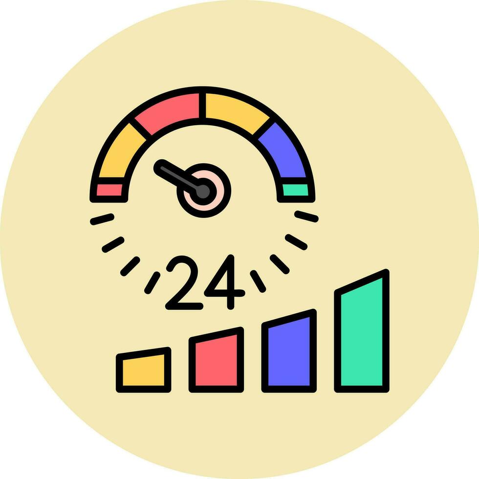 icône de vecteur de compteur de vitesse