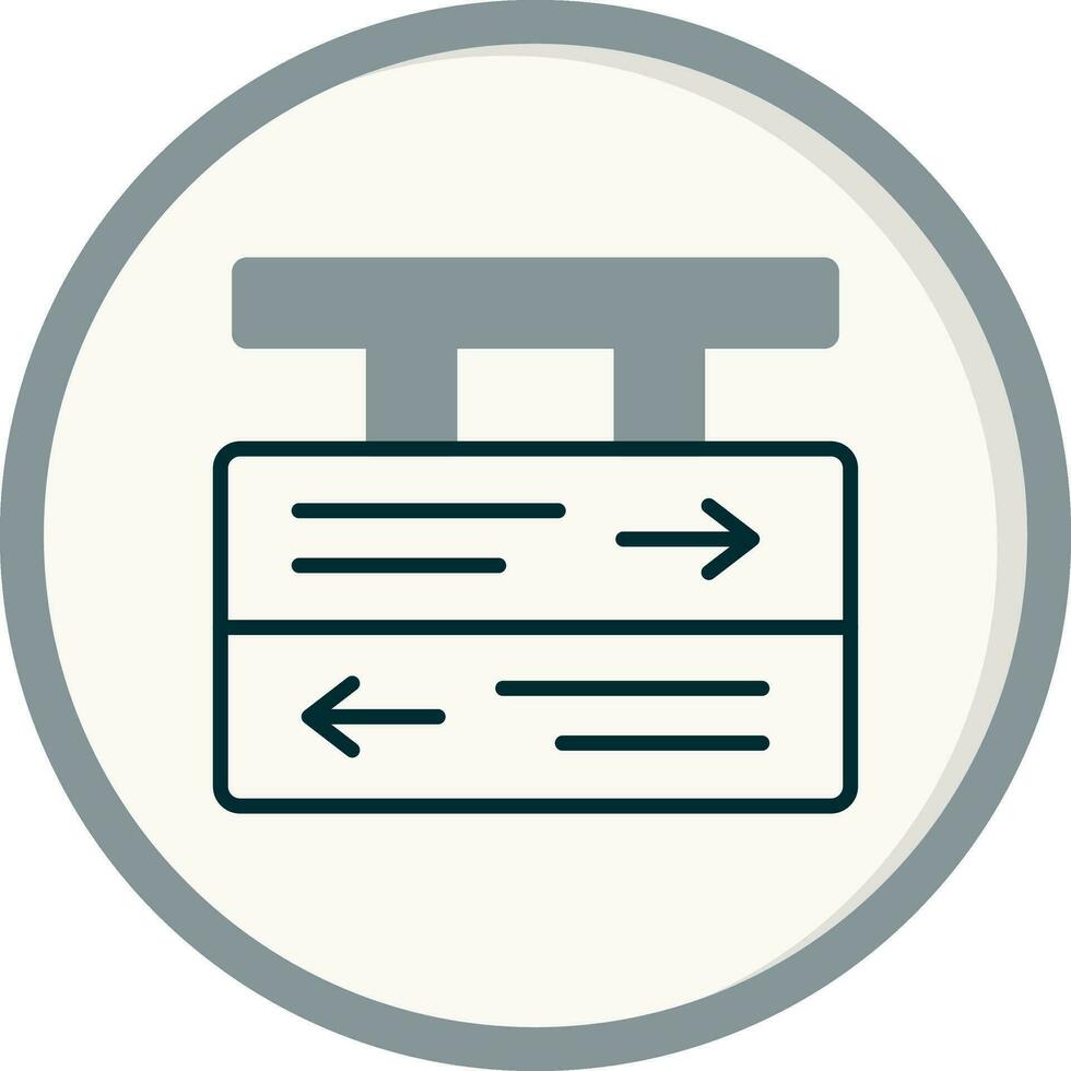 icône de vecteur de signe directionnel