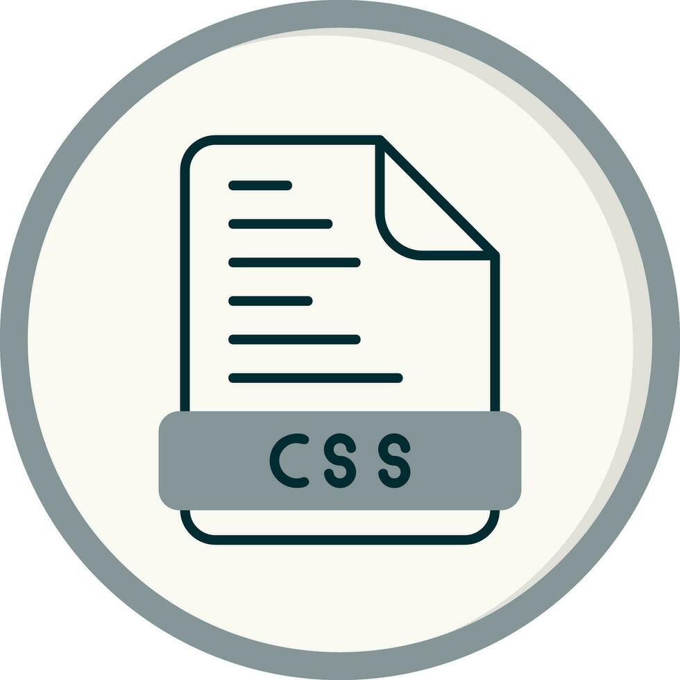 icône de vecteur de fichier css