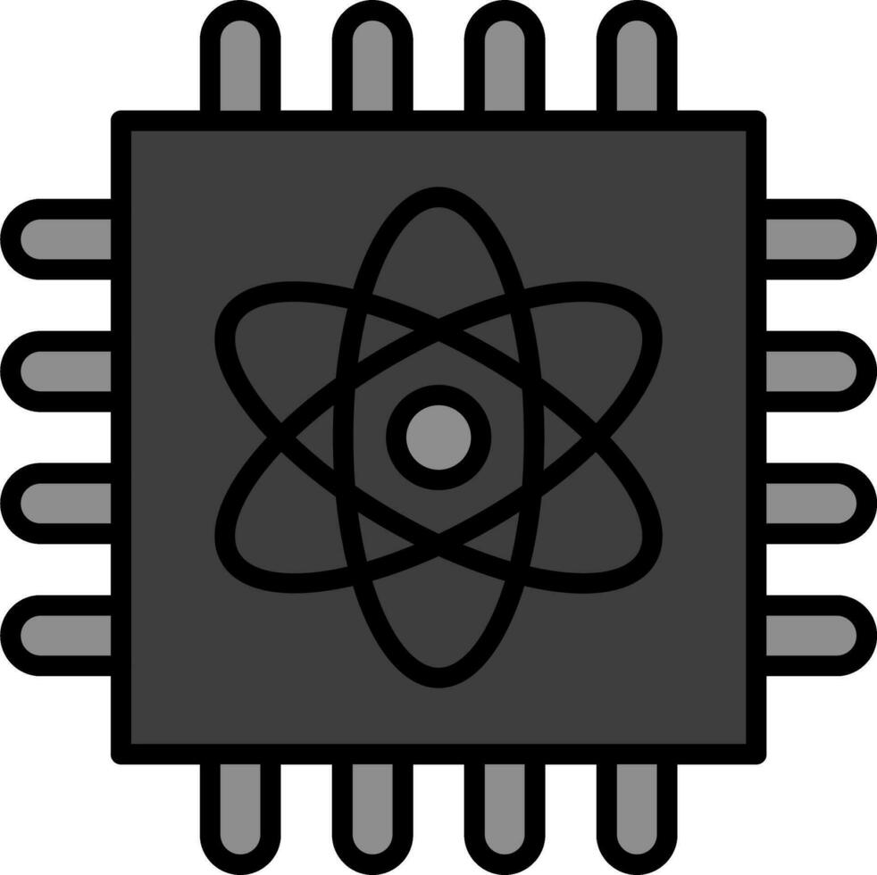 quantum l'informatique vecteur icône