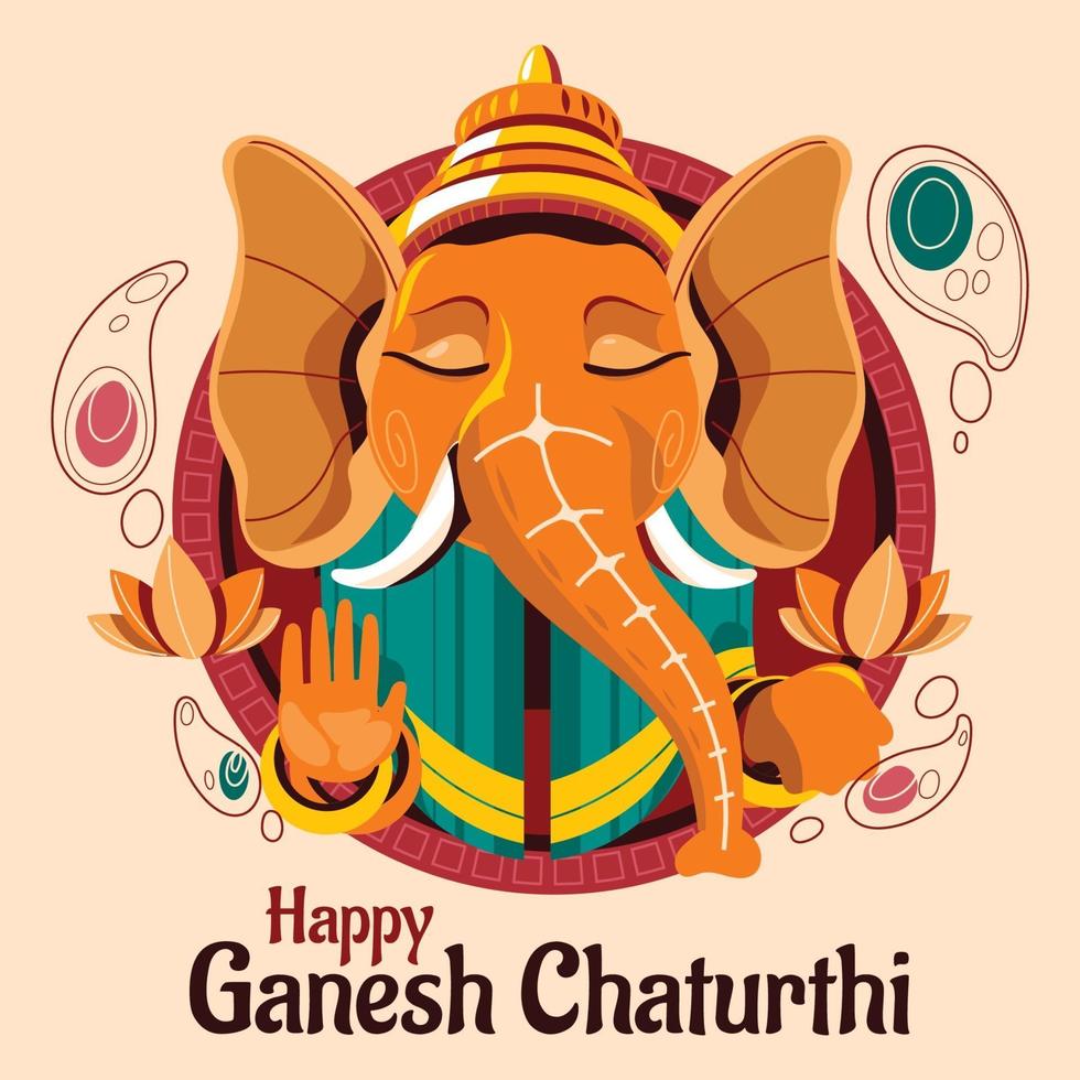 concept heureux de ganesh chaturthi vecteur