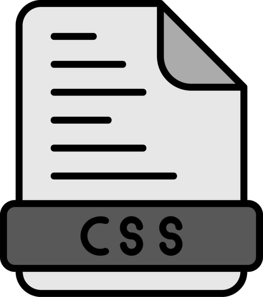 icône de vecteur de fichier css