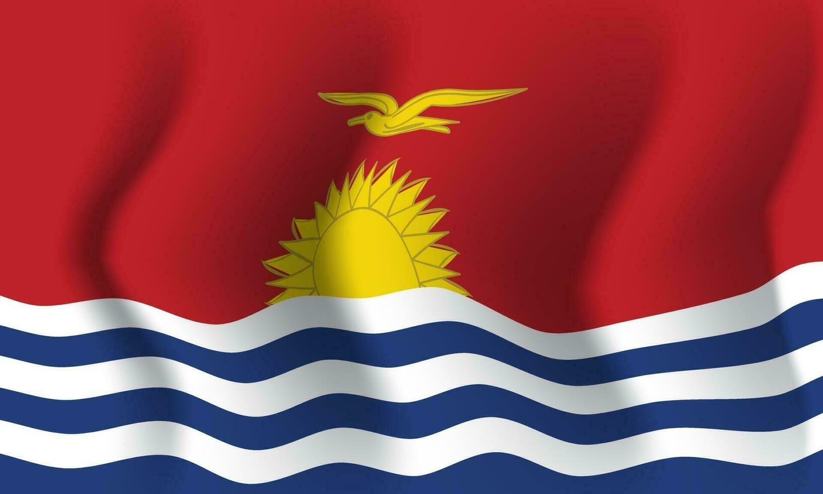 brandissant le drapeau kiribati. fond pour national patriotique vecteur