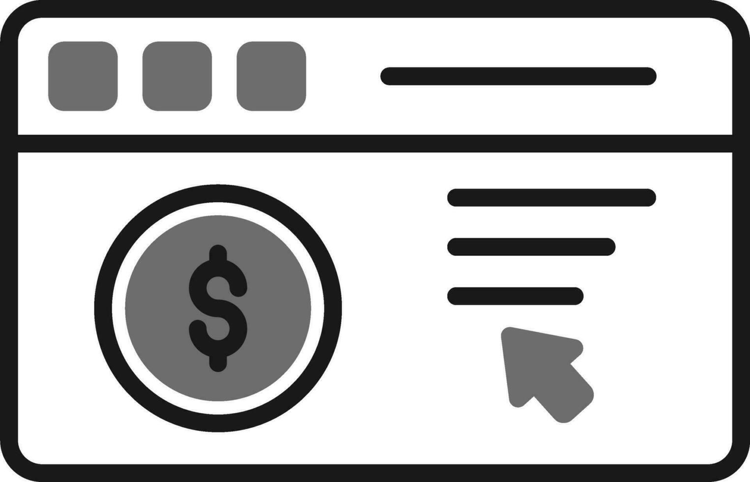 icône de vecteur de paiement par clic