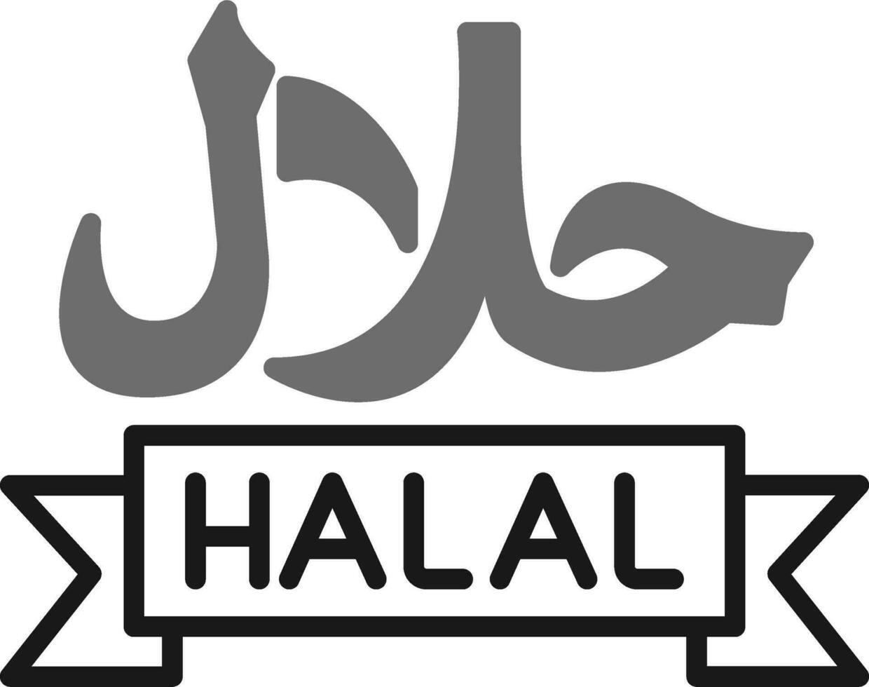 icône de vecteur halal