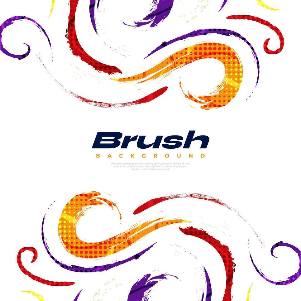 abstrait et coloré grunge brosse Contexte avec demi-teinte effet. brosse accident vasculaire cérébral illustration pour bannière, affiche, ou des sports Contexte. rayure et texture éléments pour conception vecteur