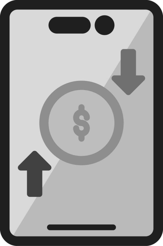 en ligne argent transfert vecteur icône