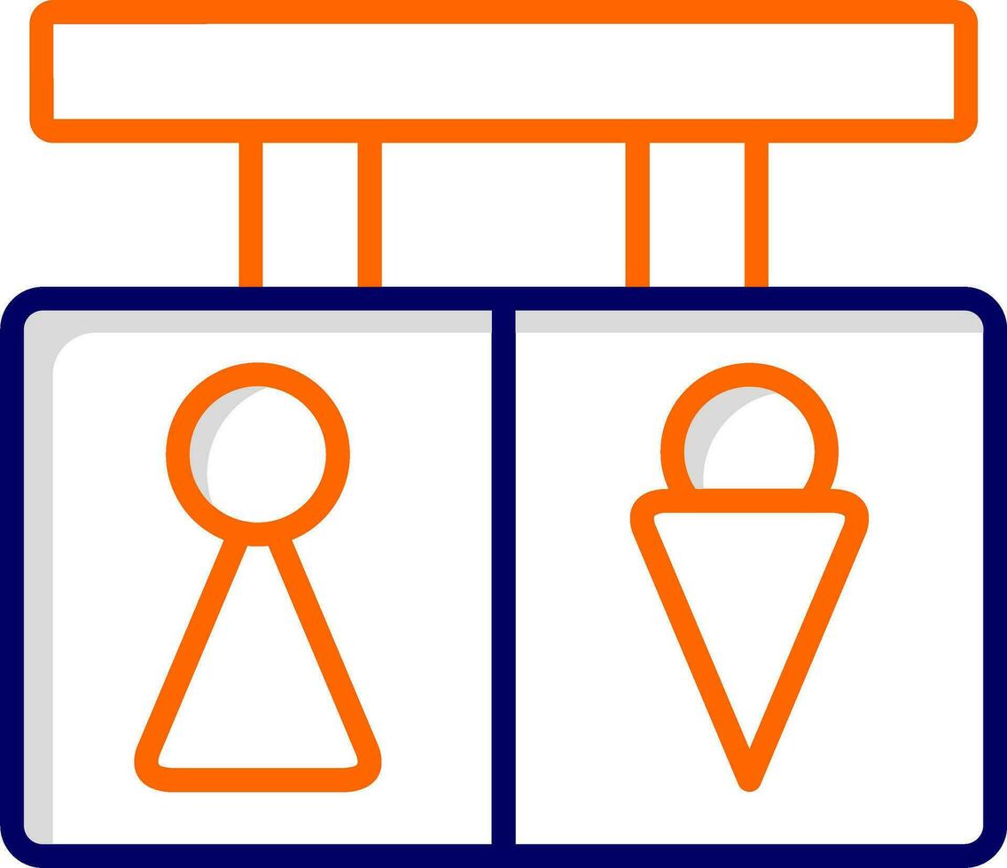 icône de vecteur de signes de toilette