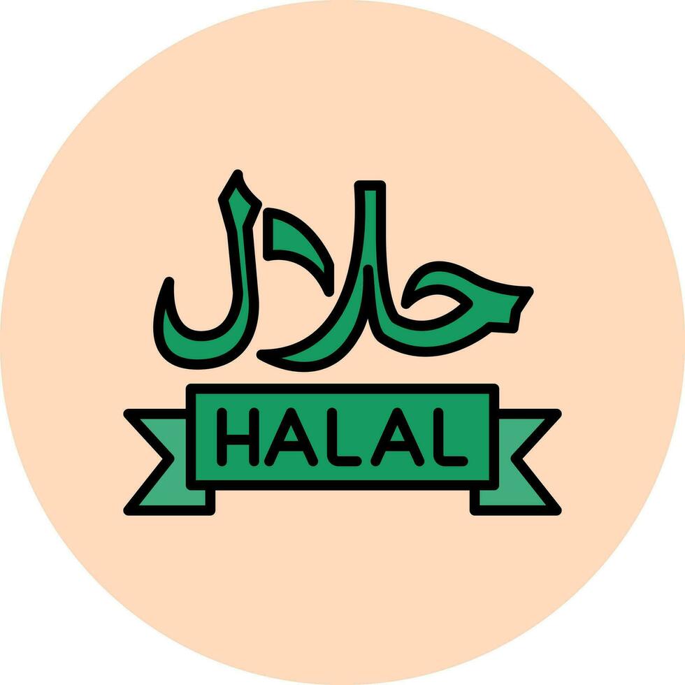 icône de vecteur halal