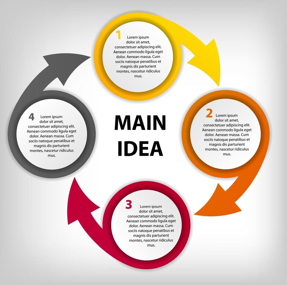 illustration vectorielle de modèle d'entreprise infographique vecteur