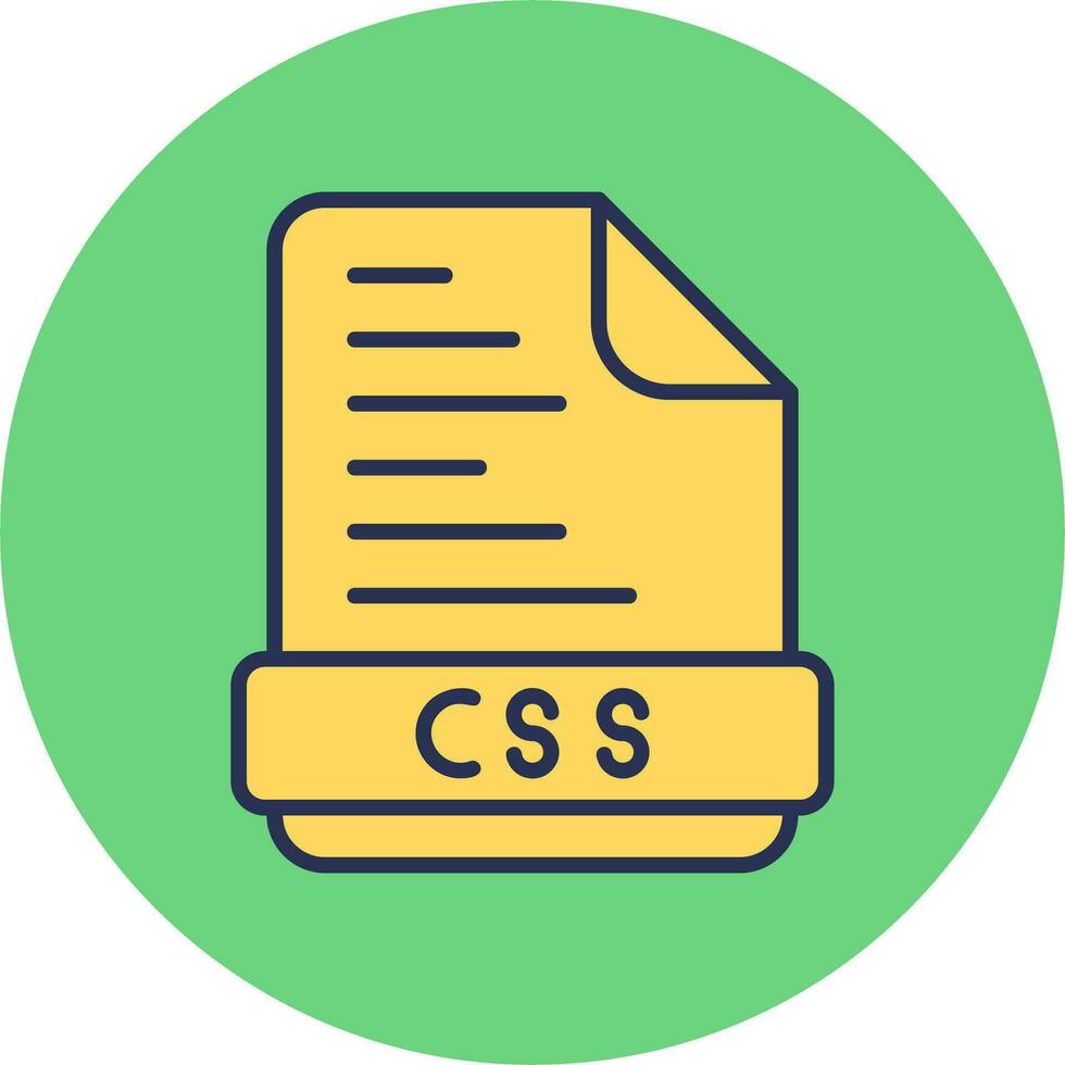 icône de vecteur de fichier css