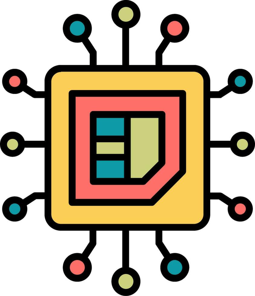 icône de vecteur de processeur