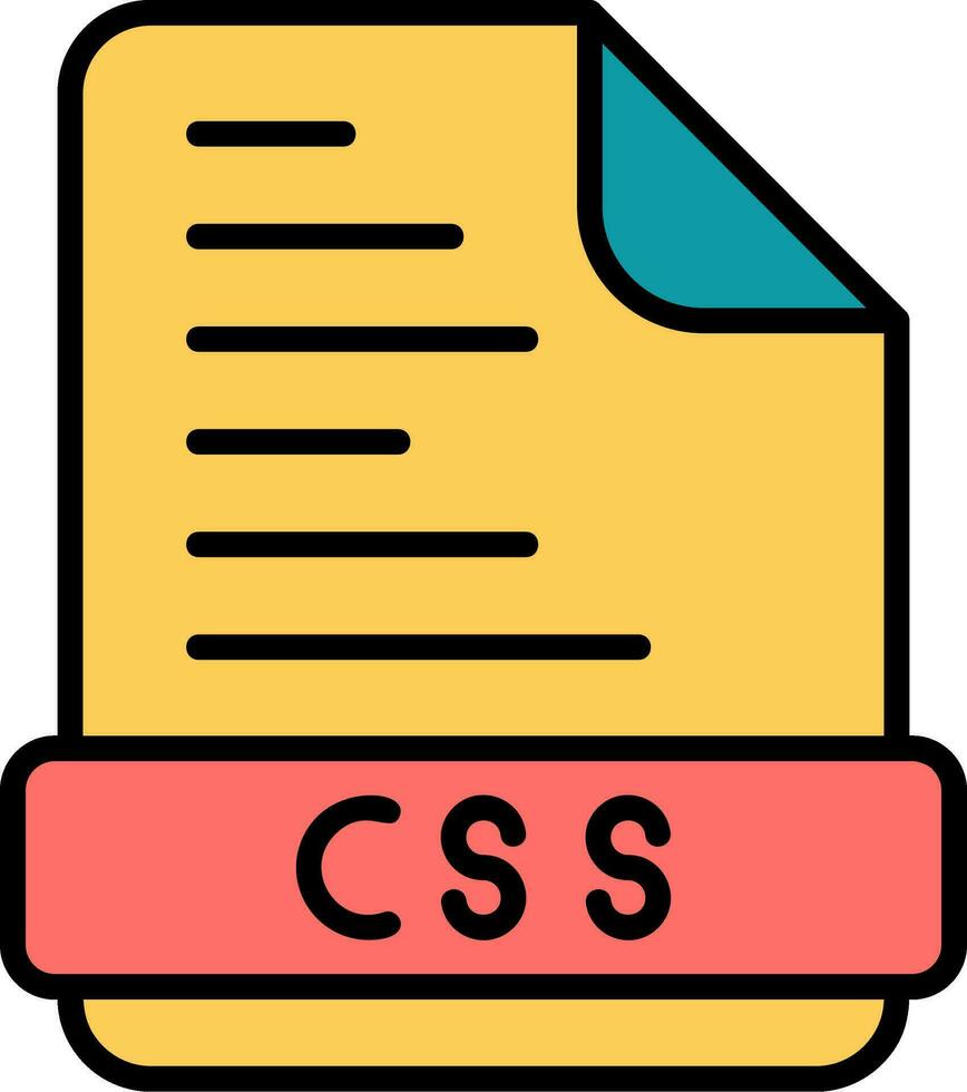 icône de vecteur de fichier css